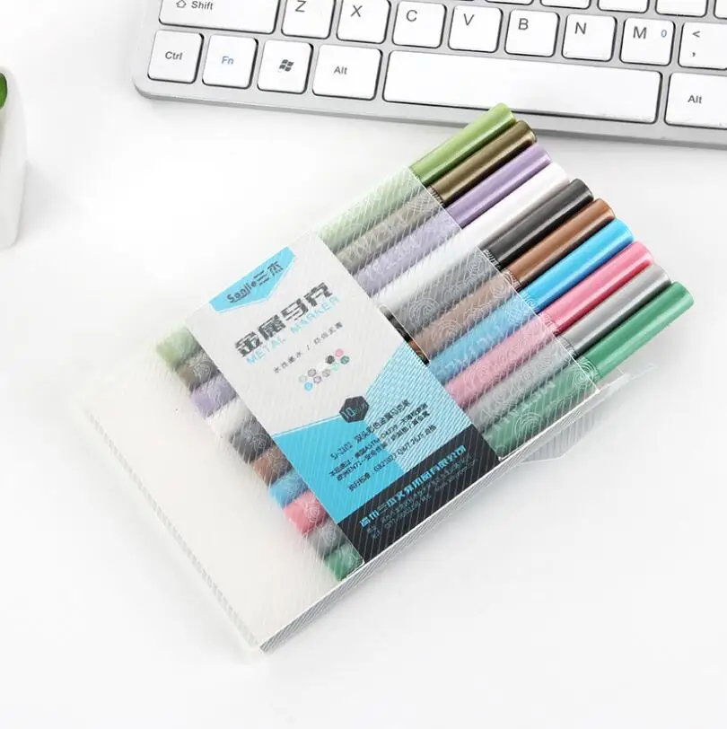Художественная металлическая маркерная ручка для рисования Diy Bullet Journal Paiting Card
