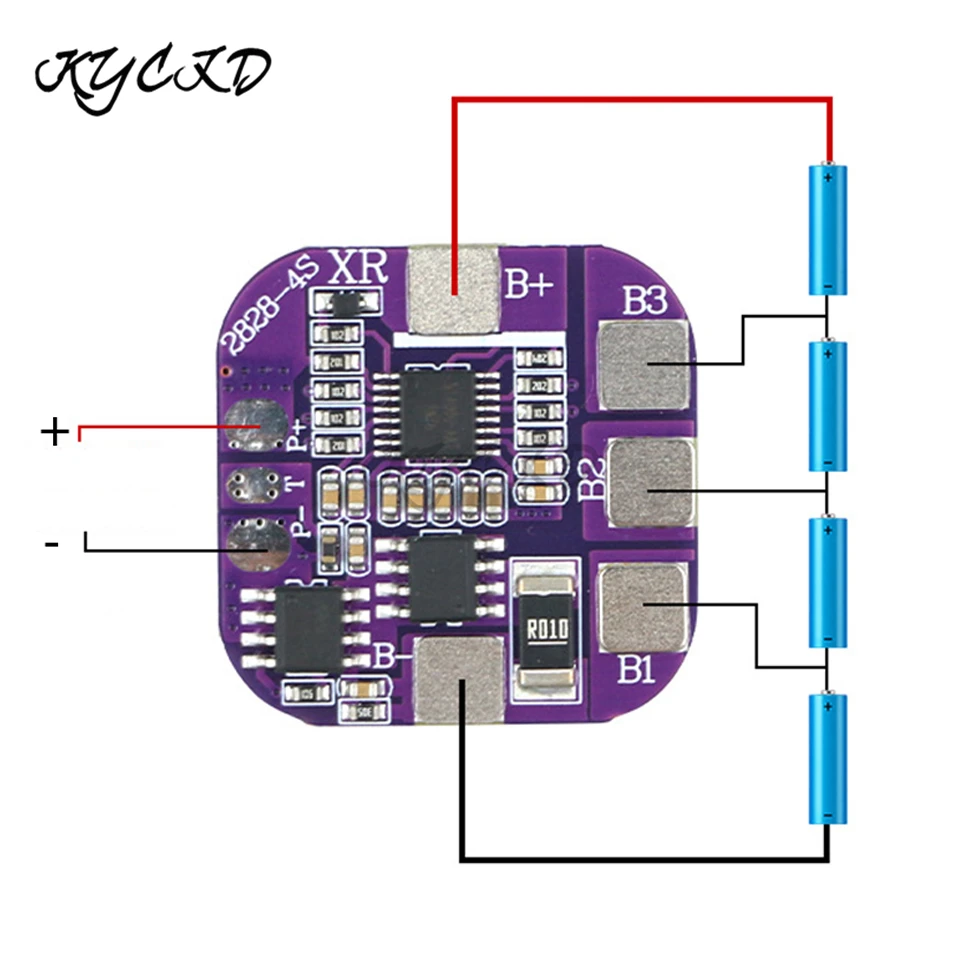 

4S 5A 14500 аккумуляторная батарея, зарядная плата BMS 14,8 в, зарядка общего порта/переразряд/Защита от короткого замыкания
