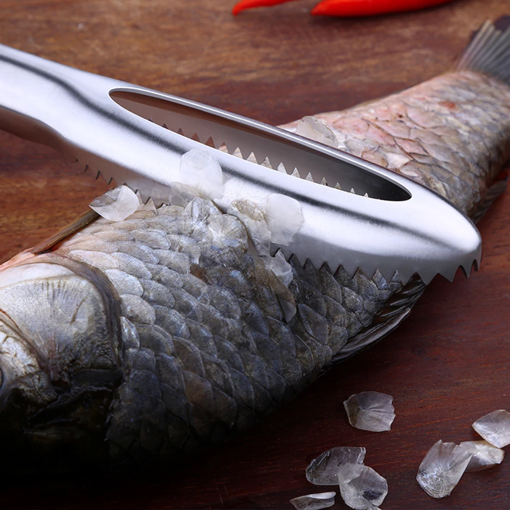

Kitchen Accessories Stainles Fish Scales Scraping Graters Fast Remove Fish Cleaning Peeler Scraper Fish Bone Tweezers Tool Gadge