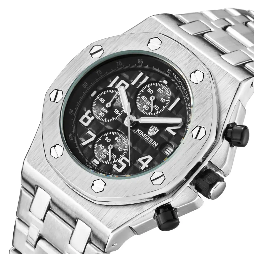 Швейцарский Королевский Rolexable Япония MIYOTA кварцевые мужские часы модный стальной
