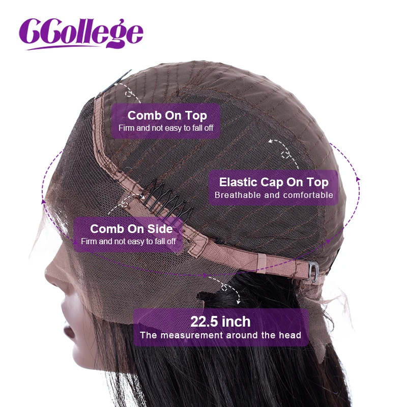 Парики из человеческих волос на сетке спереди 13 х4 с эластичной резинкой