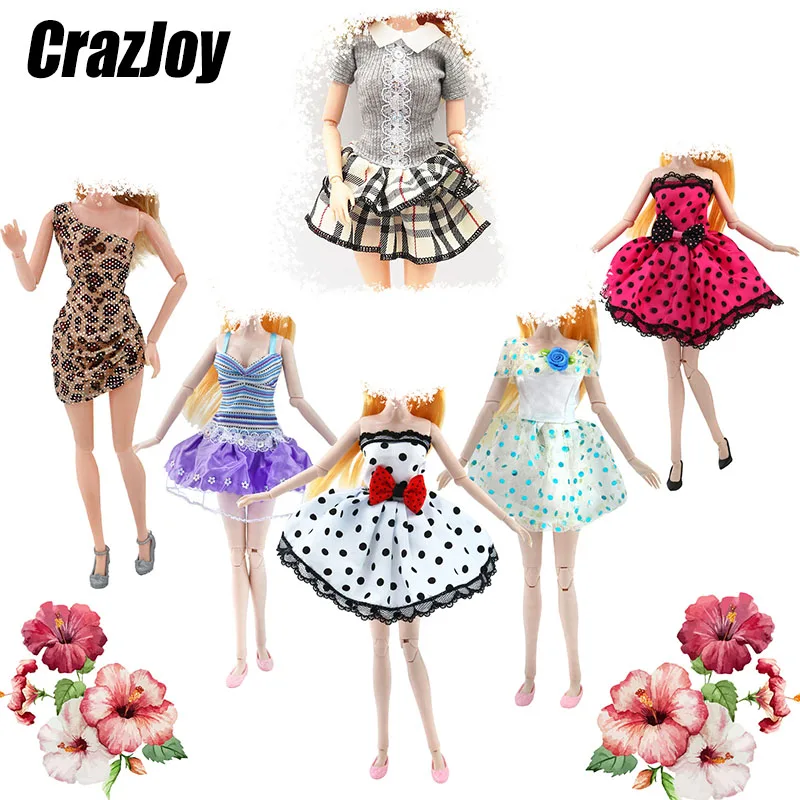

30CM DIY Clothing Doll Dress Fashion Casual Wear Accessories Girl child gift Clothes For Doll Handmade kids dolls for girls toys