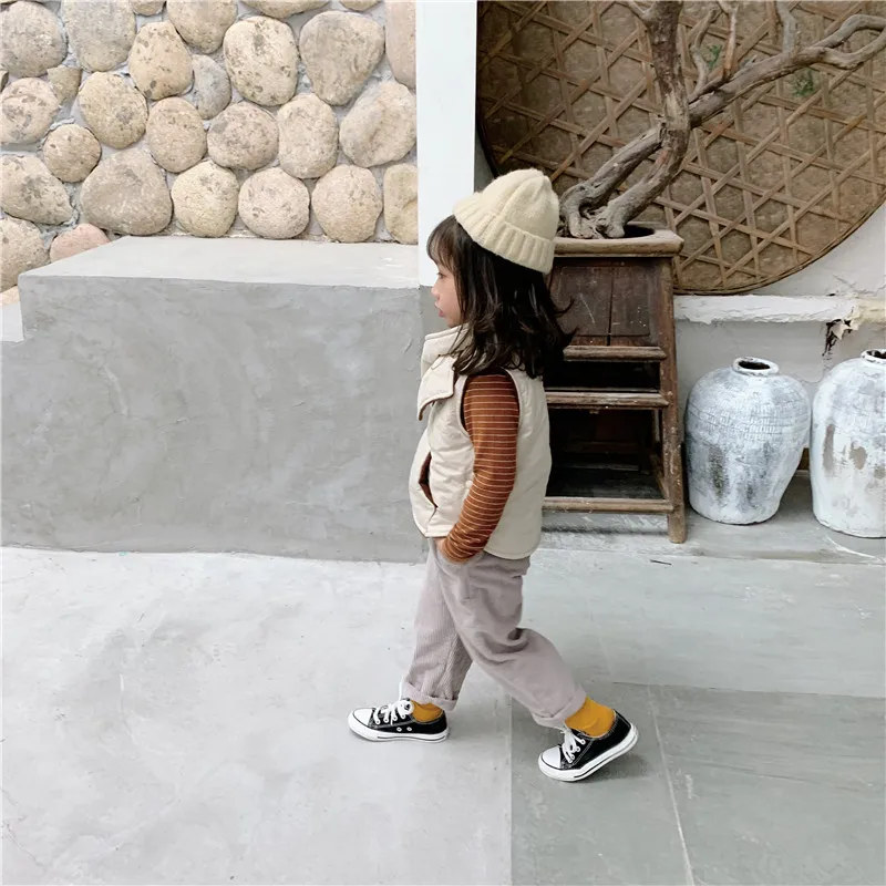 Осенне-зимний жилет для маленьких девочек с шарфом куртки без рукавов мальчиков