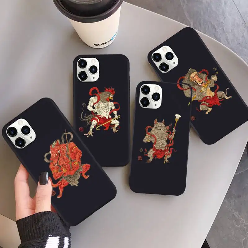 

Chinese twelve beasts Phone Case for iPhone 13 12 11 mini pro XS MAX 8 7 6 6S Plus X SE 2020 XR