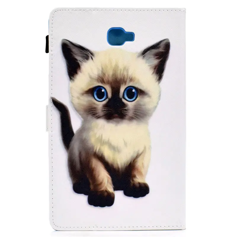 SM-T585 чехол для планшета для samsung Galaxy Tab A A6 10," SM-T580 T580 T585 T585N, умный чехол, чехол с мультяшным котом+ пленка+ ручка