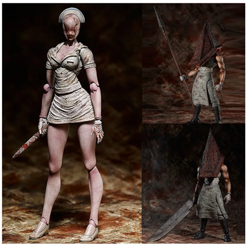 

6inch Figma Sp-055 Silent Hill 2 Red Pyramd Thing Figure Bubble Head Nurse Sp-061 Action Figure Halloween Toy Doll Gift