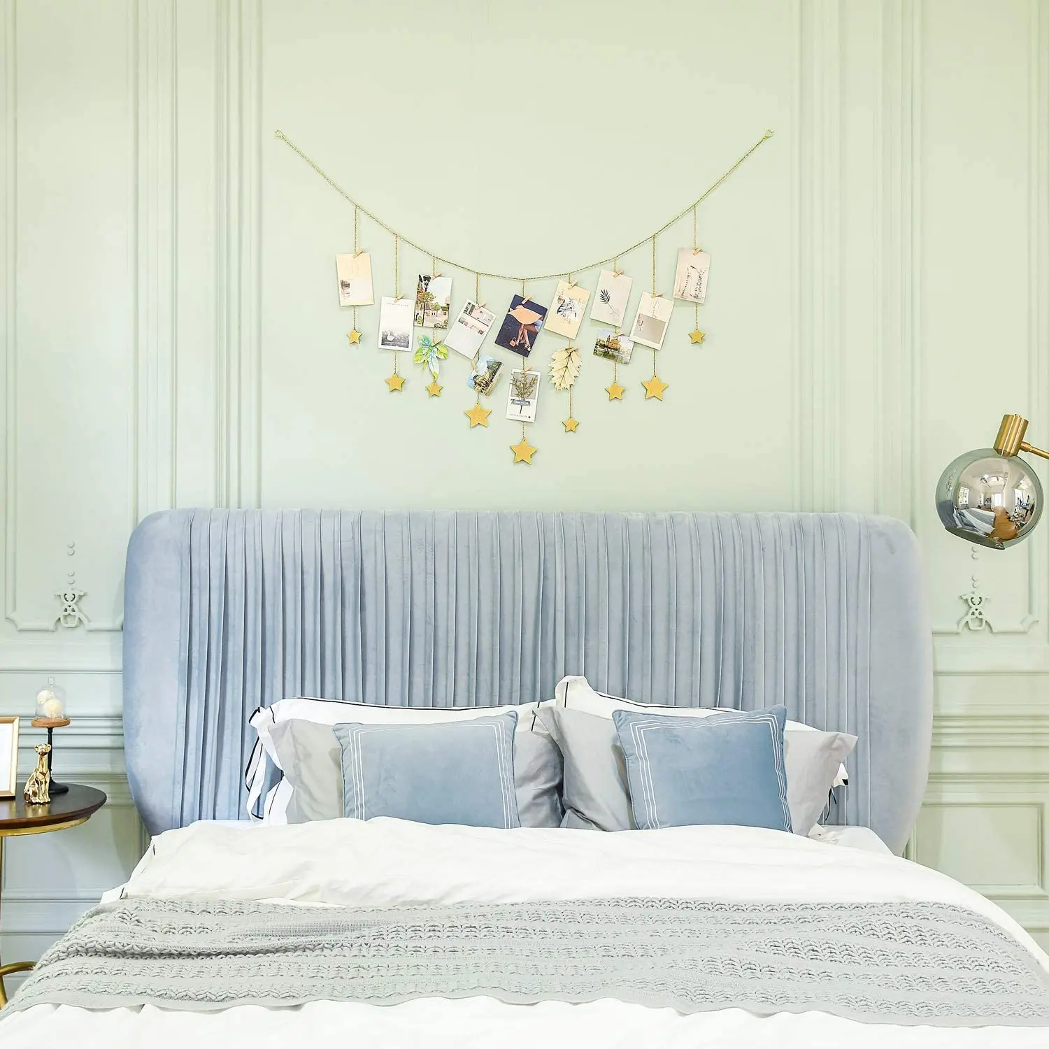 Висячая фотография деревянная гирлянда со звездами цепочки рамка для картин