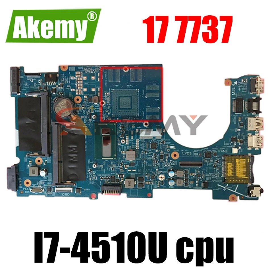 Оригинальная материнская плата для ноутбука DELL Inspiron 17 7737 Core I7-4510U CN-0NC2TM 0NC2TM DOH70 12309-1