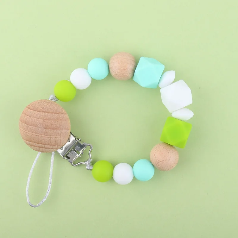 DIY красочные деревянные зажимы для детской соски забавная цепочка кормления