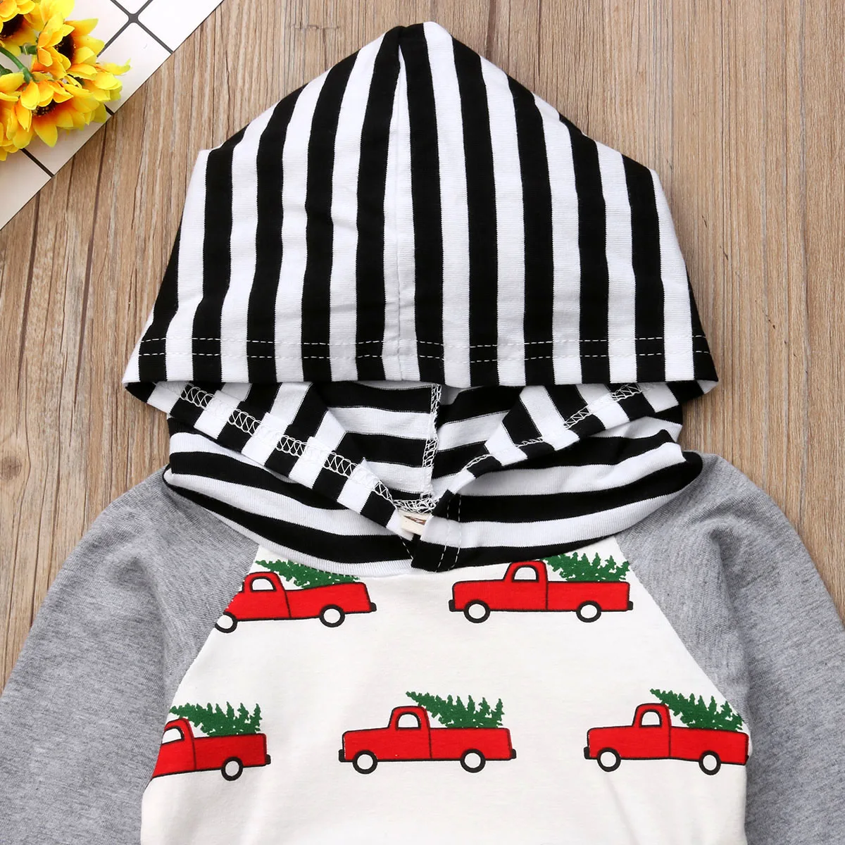 Одежда для новорожденных мальчиков и девочек с рождественской елкой топы