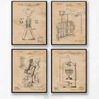 Винтажный научный лаборатория химический патент Искусство стены декор подарки для дома офиса Колледжа мужская пещера школьник ученик