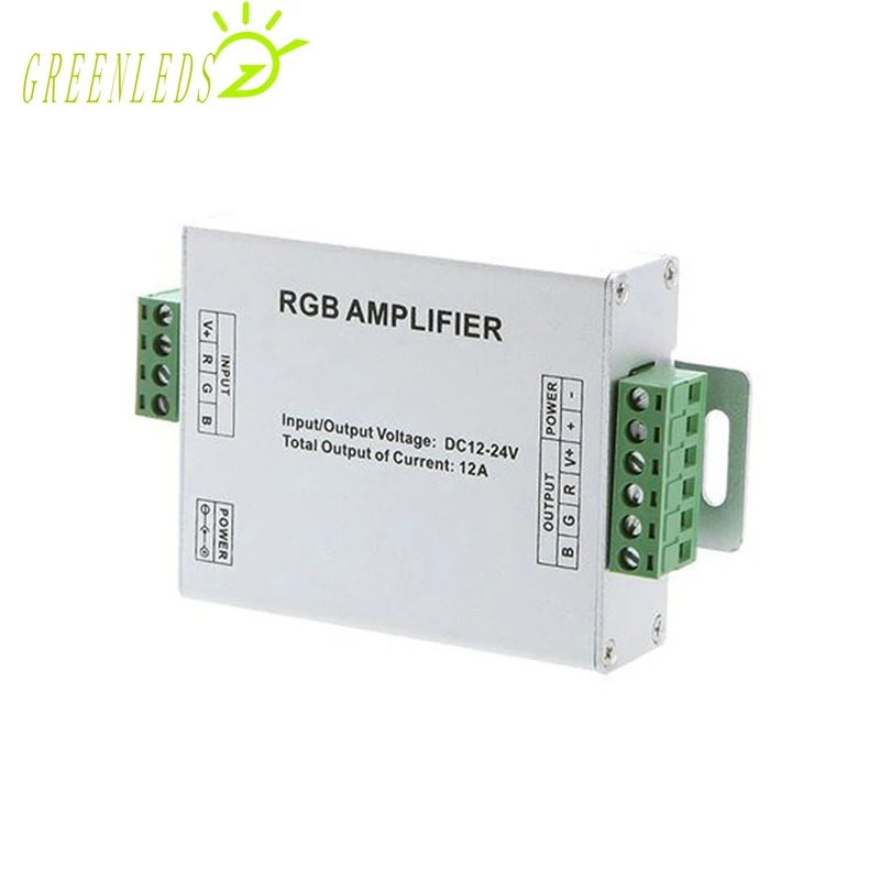 

LED RGB Amplifier Aluminum Sheel 12A/24A DC12-24V JM-AMF-L With High Quality 3 Years Warranties