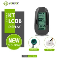 kt lcd6 display with usb plug and 5 pin sm waterproof connector 24v 36v 48v ebike control panel for electric scooter bicycle