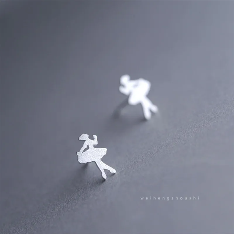 Гипоаллергенные серьги для танцовщицы маленького балета простые женские модные