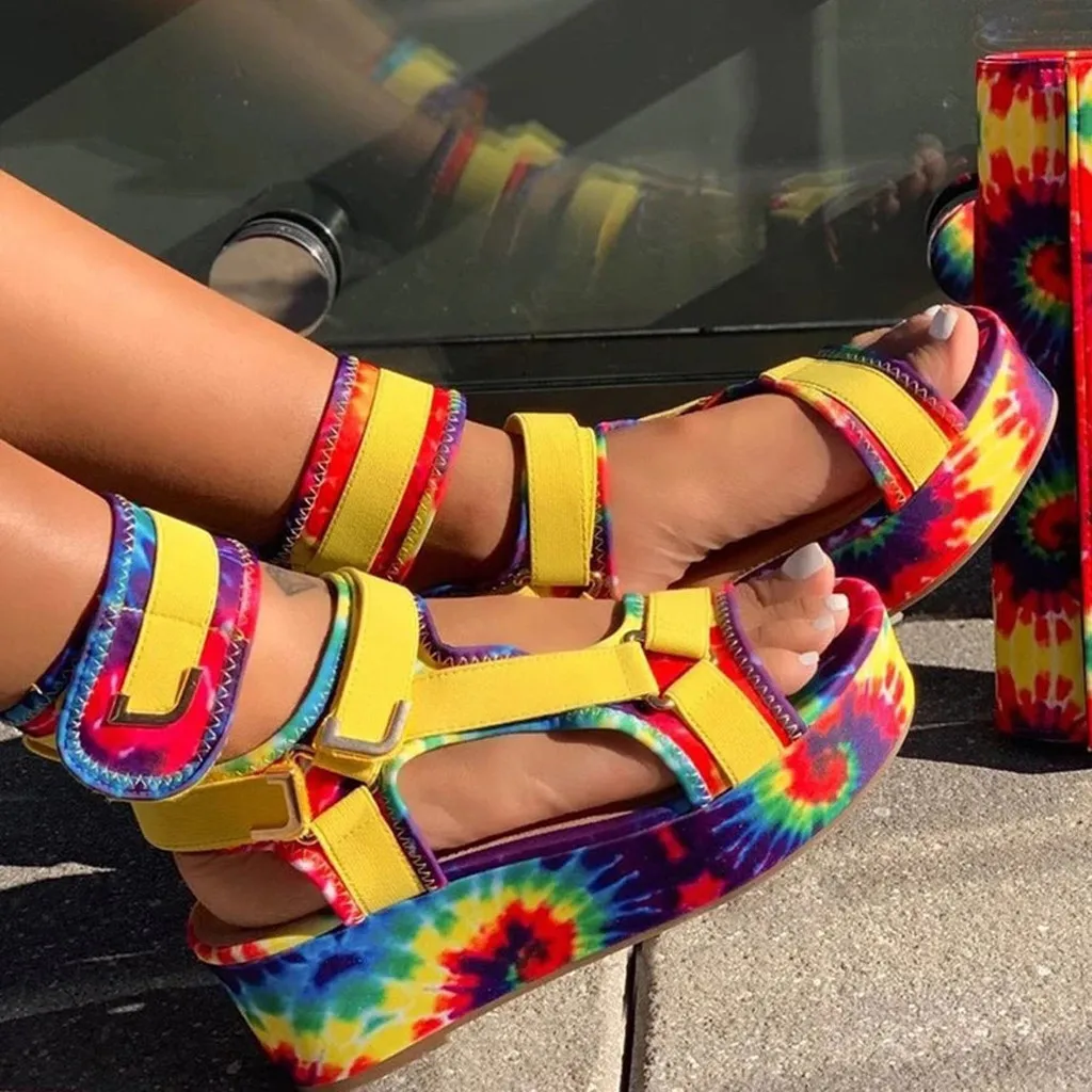 

Summer Big Size 35-43 Luxury Brand Design Ladies Gladiator Sandals Colorful Summer Sandals Women Platform Wedges Shoes Woman