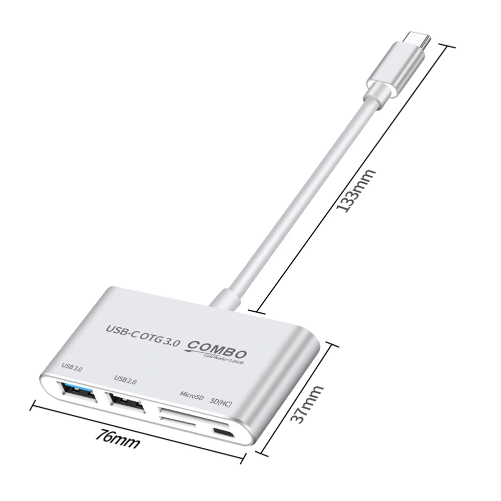 Многофункциональный адаптер для карт памяти USB 2 0 Type C устройство чтения TF SD OTG Mac