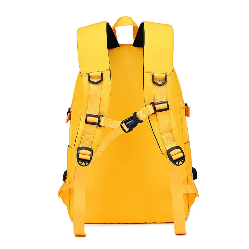 

fashion yellow backpack children school bags for girls waterproof oxford large school backpack for teenagers schoolbag
