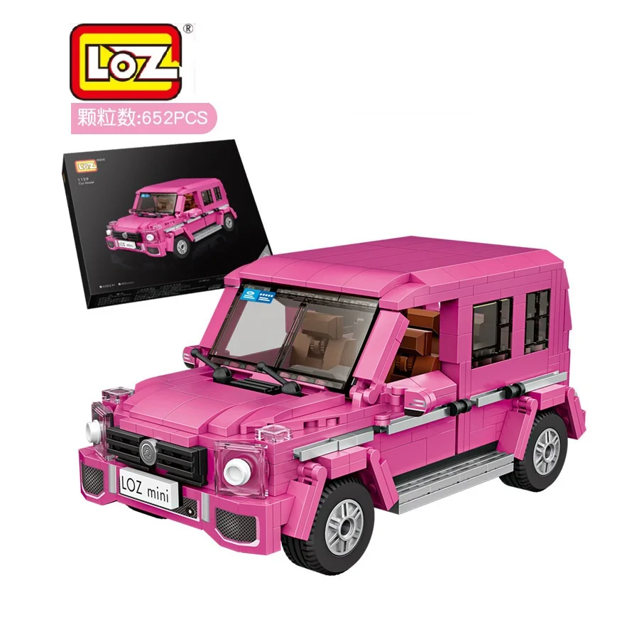 

LOZ Blocks DIY Building Bricks Luxury Pink Car Model Toys for Children Juguetes Kids Birthday Gifts Girls Present New Year 1129