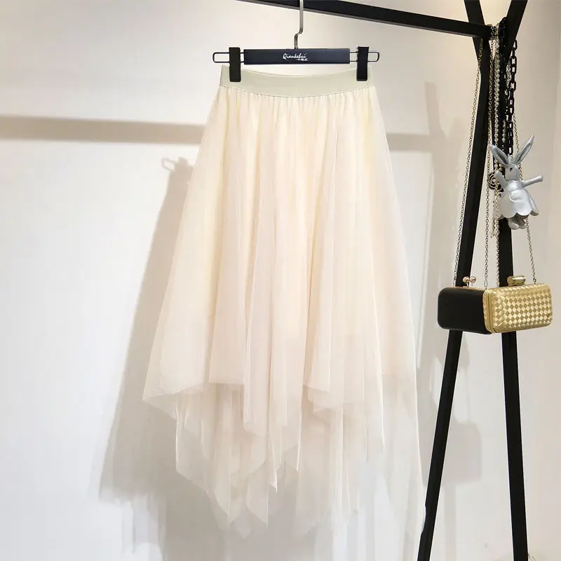 

2021 Spring & Autumn New Arrival Elastic High Waist Slimming Simple Pink Casual All-match Women A-line Long Skirt Free Shipping