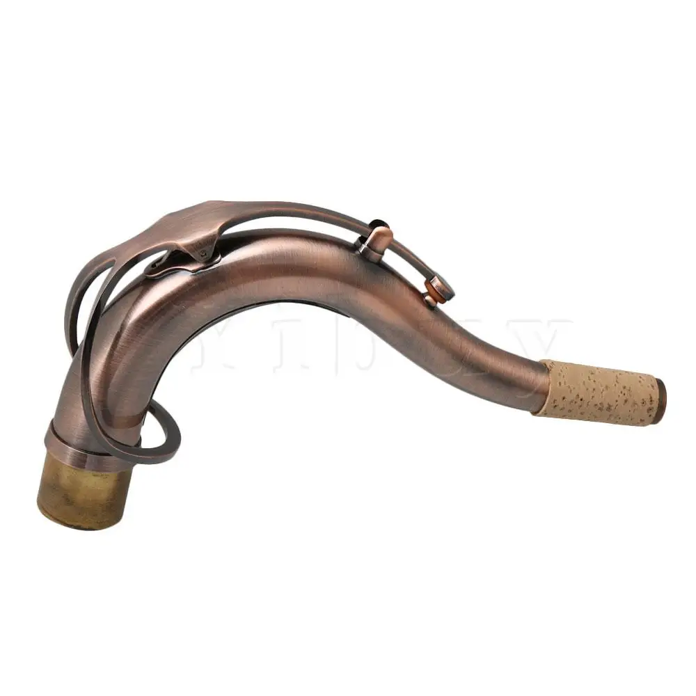 Yibuy Tenor B-плоский саксофон изгиб шеи латунный материал мундштук части Ретро