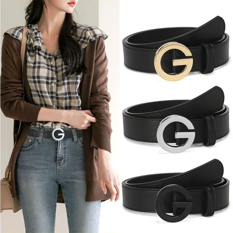 XC007 высококачественный популярный ремень для женщин и мужчин черный G