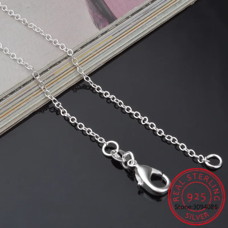 

Wholesale Price 5pcs/Lot 18''45cm Simple Fashion 925 Silver 1mm Basic Chain Necklaces Women Jewelry