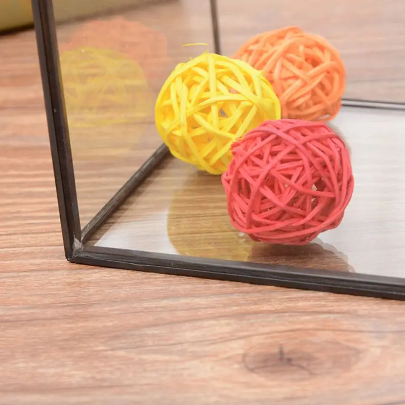Geometric Glass Terrarium Box Handmade House Shape Close Table Top DIY Display Planter Windowsill Flower Pot with Swing | Дом и сад