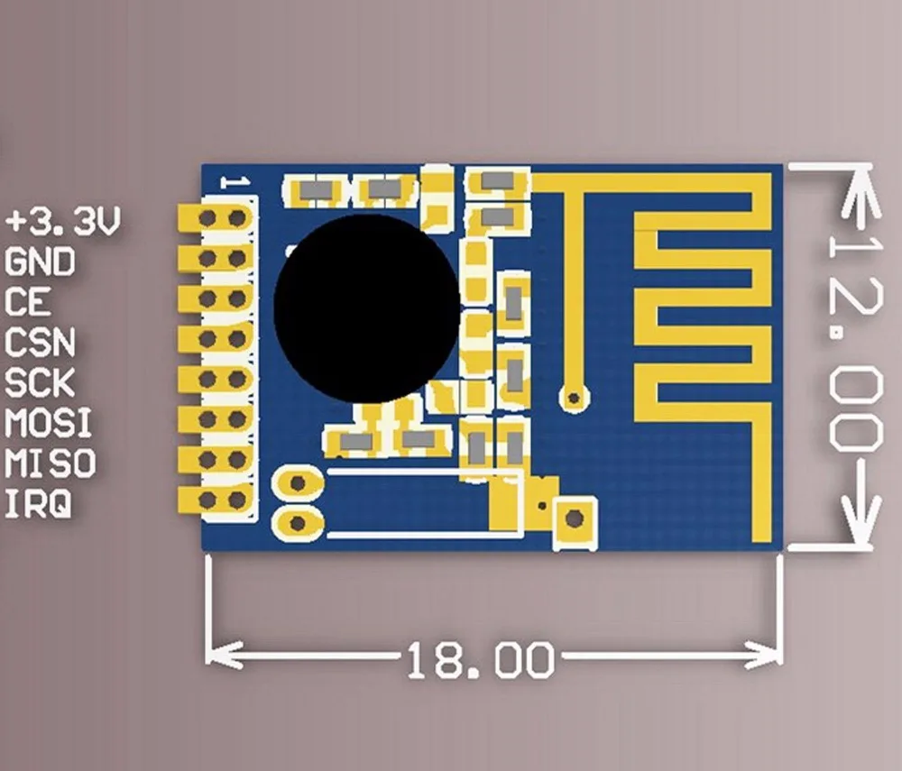 NRF24L01 + SMD 1 27 мм беспроводной модуль приемопередатчика|Смарт-гаджеты| |