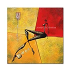 Arthyx богатая текстура ручной работы красно-желтые художественные картины для гостиной домашний декор современная абстрактная картина маслом для девушек на холсте