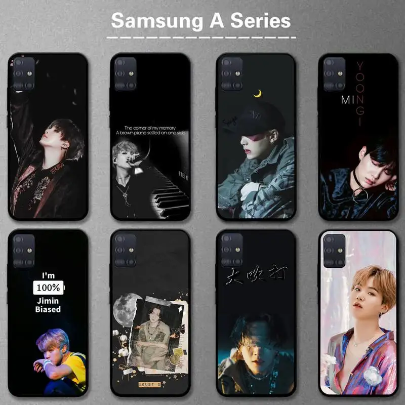 

Agust D suga pop Phone Case For Samsung A20s A30S A31 A40 A50S A51 A70 A71 A80 5G A32 A02 Fundas Coque