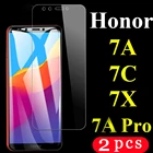 2 шт. закаленное стекло для huawei honor 7 7x7s 7c 7a pro Защитная пленка для экрана телефона p smart plus 2018 стеклянная Защитная пленка для смартфона