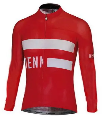 WINTER FLEECE THERMAL Long Cycling Jerseys 2017 DENMARK NATIONAL TEAM Mtb Long Sleeve Men Bike Wear Cycling Clothing
