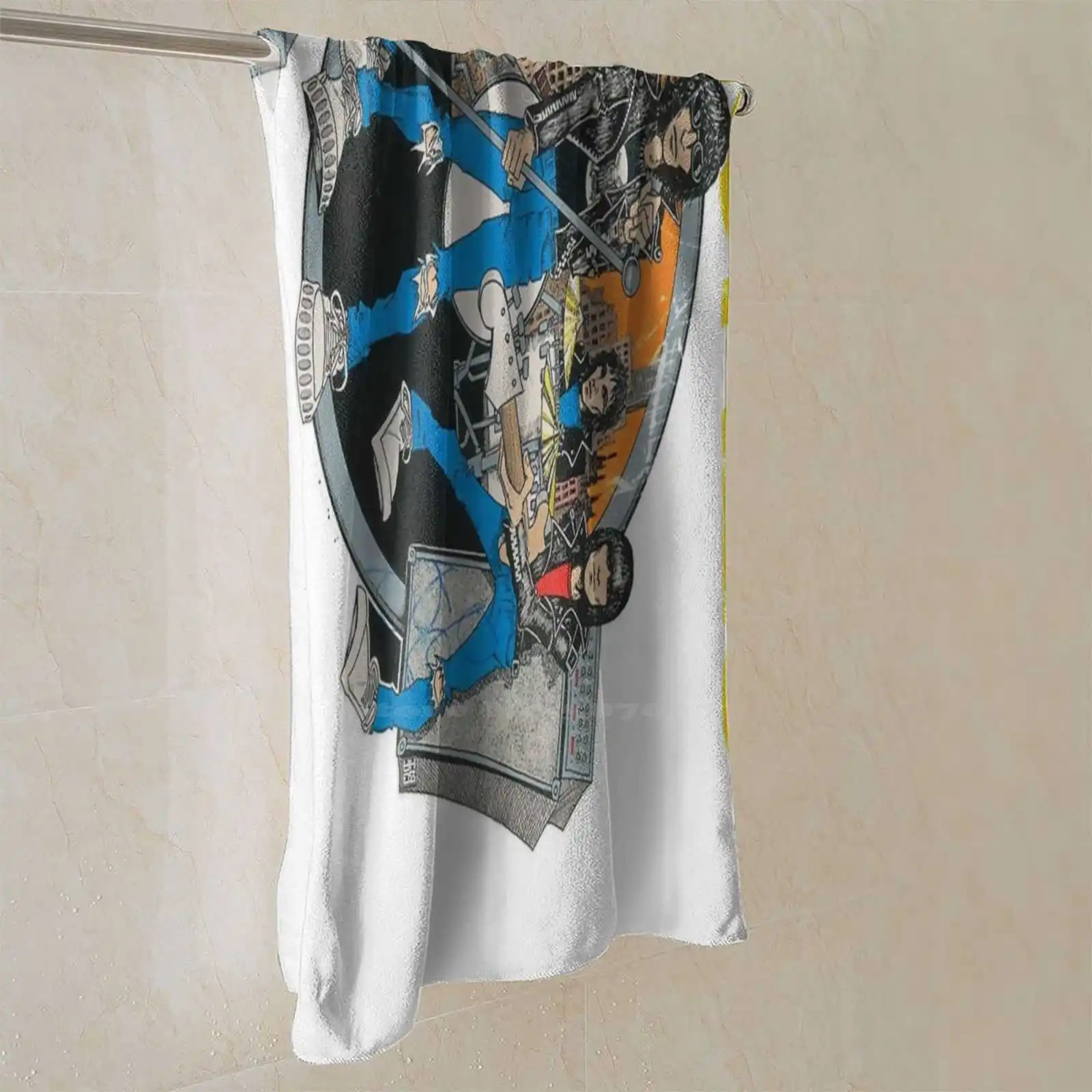 Футболка с альбомом в стиле панк | Мягкое полотенце для лица рисунком дороги руку