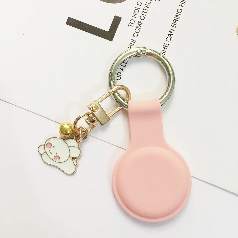 

For AirTag case Luxury Cute dog / cat cartoon key chain silicone Case for Air Tags Locator Tracker Anti-lost Protective Cover