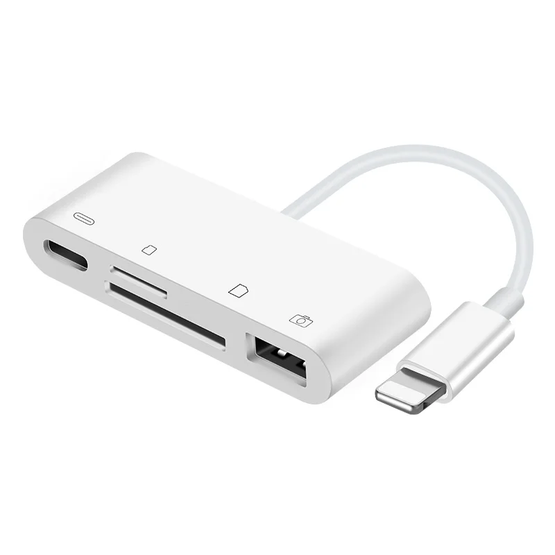 Кардридер Yeesite 4 в 1 кардридер для освещения iPad iPhone iPod к USB/SD/TF OTG Кабель адаптер