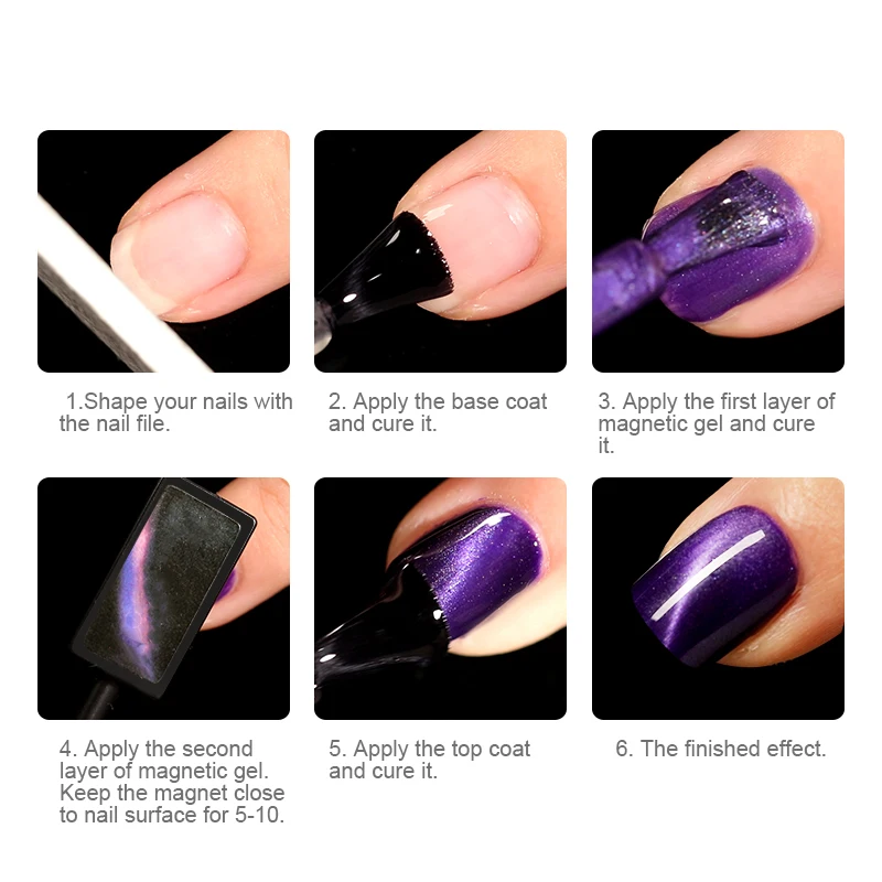 

NICOLE DIARY Magnetic 9D Cat Eye UV Gel Nail Polish Magnet Nail Art Varnish Jade Effect UV Gel Nail Art varnish DIY Nail Designs