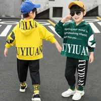 printed spring autumn childrens clothes suit baby boys coat pants 2pcsset kids teenage gift formal boy clothing high quality