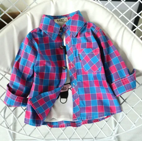 Only shirt Лидер продаж, Детские рубашки для маленьких мальчиков на весну-осень, модная одежда клетчатые хлопковые топы с длинными рукавами, Детская рубашка с отложным воротником - Цвет: Only shirt