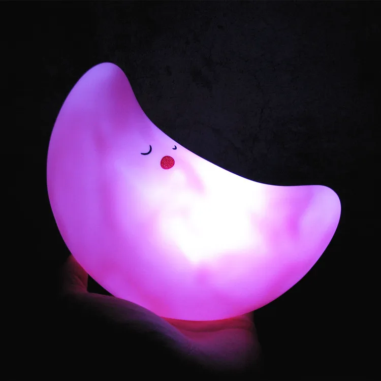 Детский светодиодный ночник в виде Луны и облака декоративная Ночная лампа для