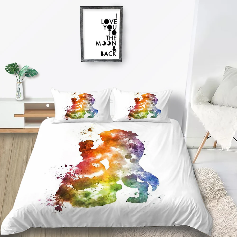 

Thumbedding Beauty And The Beast Bedding Set Fantasy Duvet Cover Romantic King Queen Double Full Twin Unique Design Bed Set