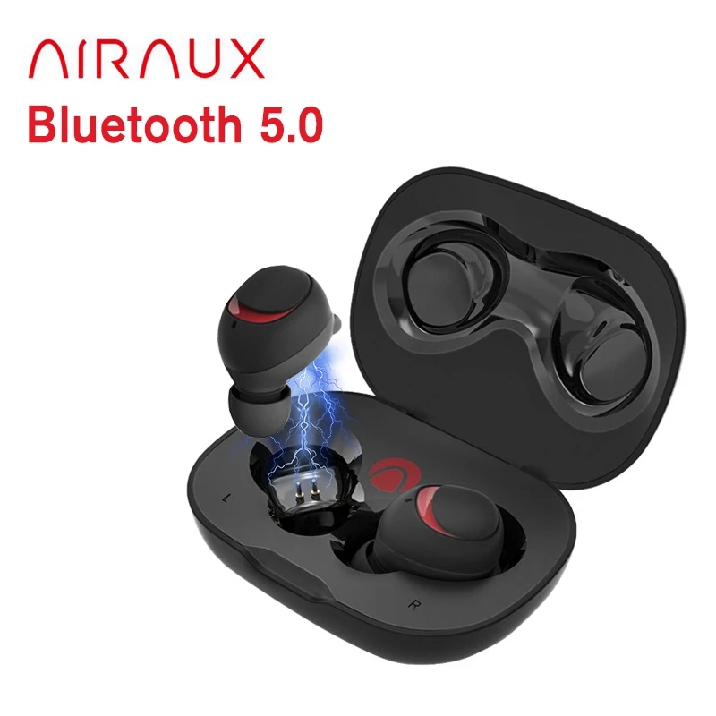 AIRAUX True Беспроводной Bluetooth наушники гарнитура Hi Fi стерео Водонепроницаемый с