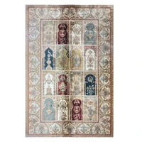 4x6 block diagram floral hand weave prayer rug silk carpet turkish rugs sale oriental silk rug soft carpets