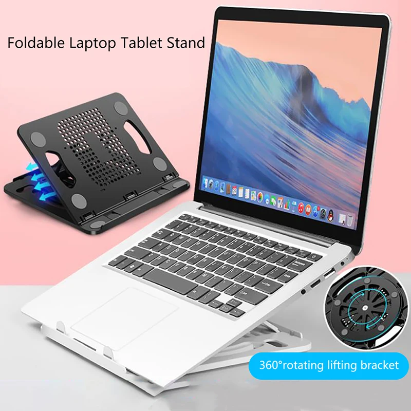 

360° Rotatable Laptop Stand Cooling Non-slip Notebook Holder Height-Adjustable Computer Stand