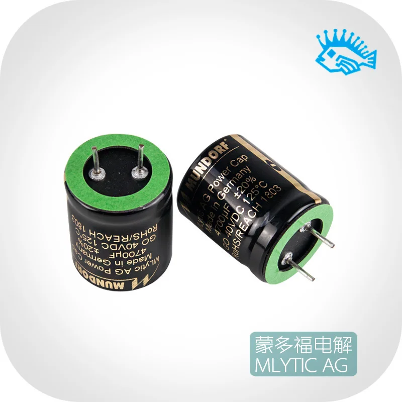 Capacitor Eletrolítico Hifi Feito em Áudio Mcap Condensador Alemanha Mundores Mlytico ag de Alta Fidelidade para Febre 40v 63v 2200 3300 4700 6800 10000uf Peça Cabos de computador e conectores