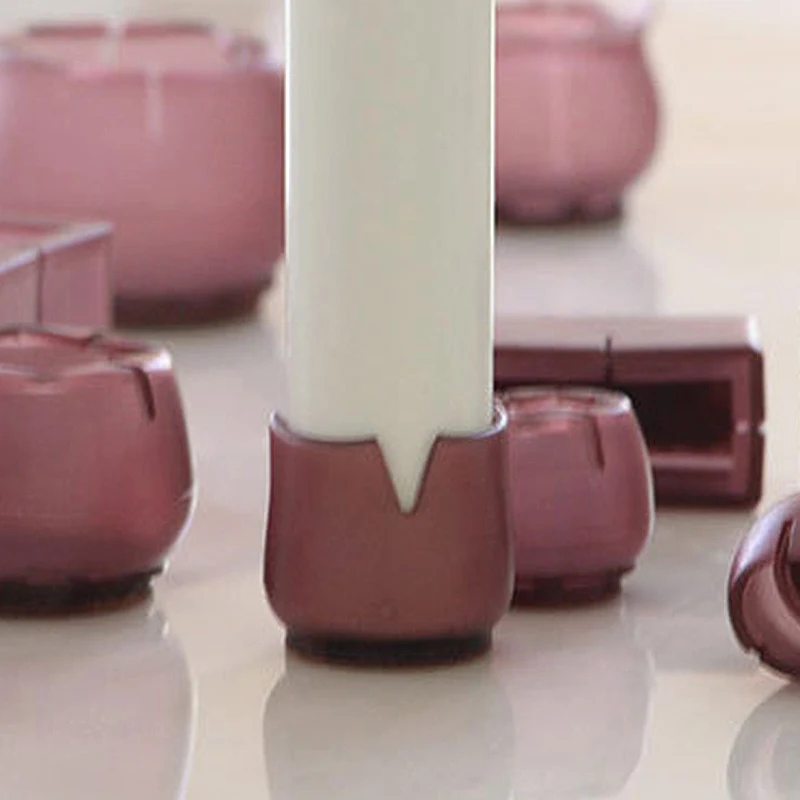 Sale 4pcs чехлы для стульев Нескользящие ПВХ защитные ножки пола домашних животных