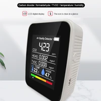 multifunctional air quality detector co2 tester carbon dioxide sensor with tvoc formaldehyde value temperature humidity display