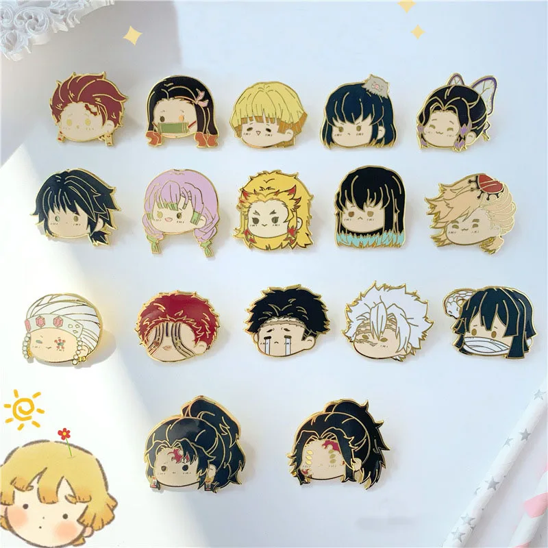 

1 Pcs New Japan Anime Demon Slayer Kimetsu No Yaiba Enamel Brooch Pins Figure Kamado Nezuko Tanjirou Agatsuma Metal Bagdes Toys