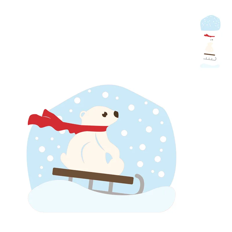 YaMinSanNiO лыжный медведь штампы животных металлические Вырубные для изготовления