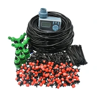 25 30m automatic micro drip irrigation system diy gardens water timer watering kits adjustable 8 hole dripper