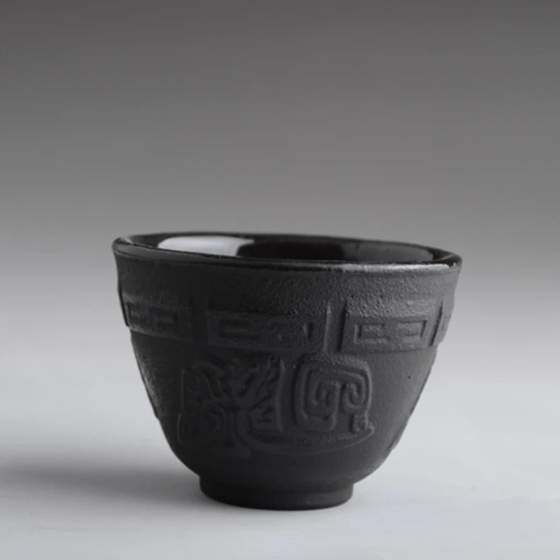 

4 Pcs/Set Cast Iron Tea Cup Set Japanese Teacup Cups Drinkware Tools Chinese Handmade Kung Fu Coffee Service